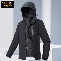 秋冬款新款男女品質羽絨內膽三合一沖鋒衣情侶戶外防水防風登山服